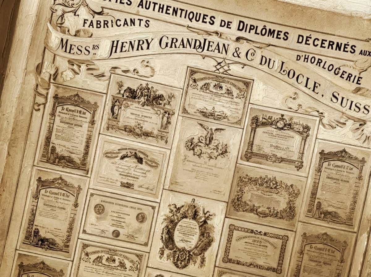 Historical documents from Henri Grandjean & Cie archives
