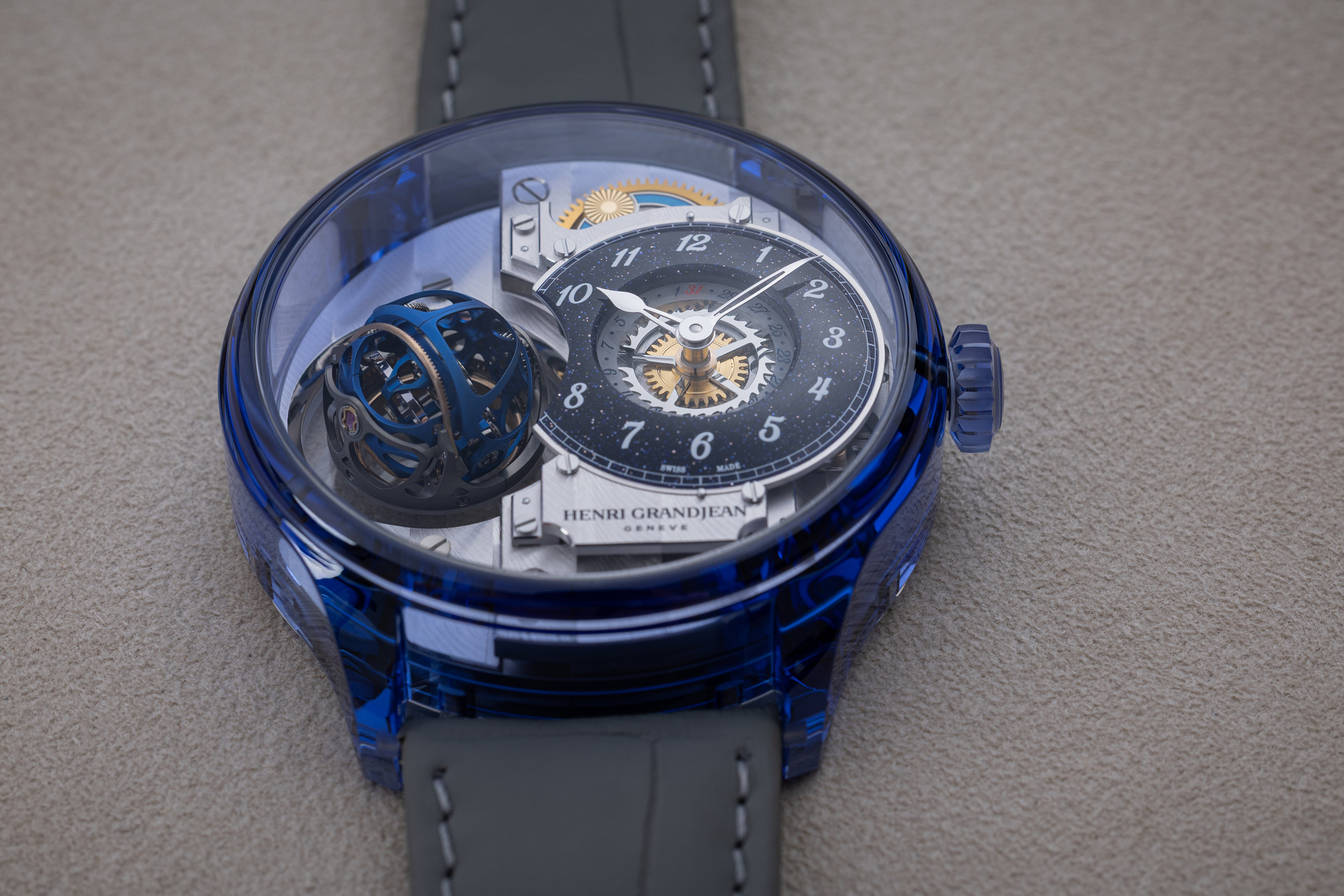 Henri Grandjean Atrivm Blue Sapphire full watch
