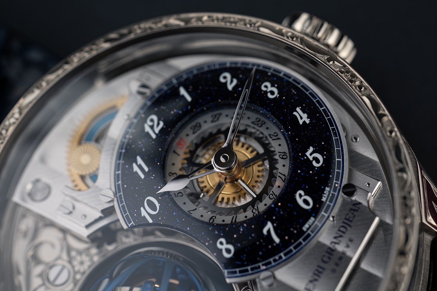 Rhodium hands detail